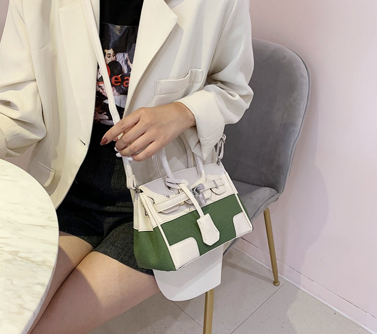 Classic Platinum Pack Fashion Tote Contrast Shoulder Messenger Bag Women's Bag