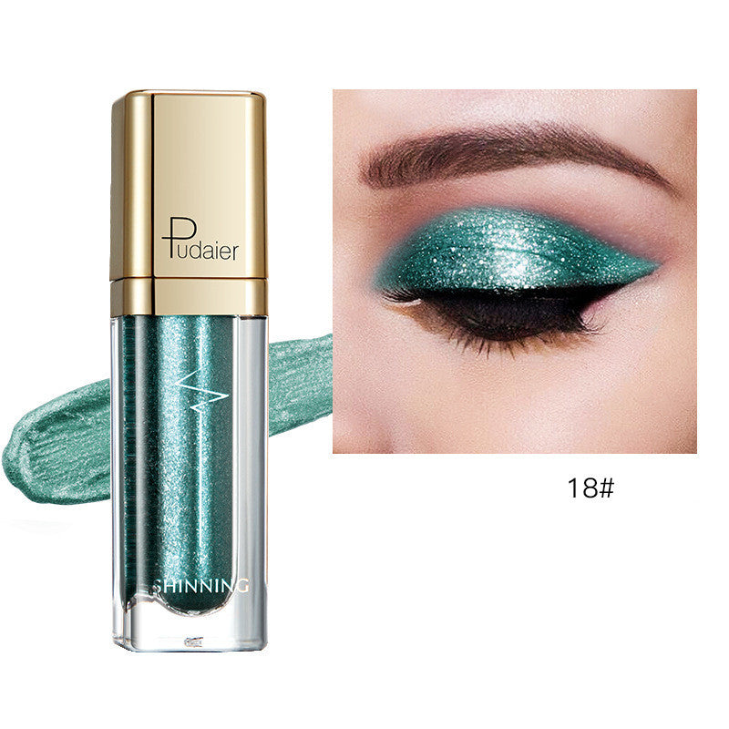 18 Color Glitter Eyeshadow Shiny Pearl Eye Shadow liquid Eye Makeup Pigments Purple Gold Shimmer Cosmetics Gel