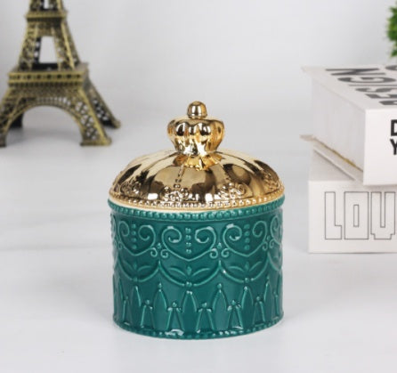 Ceramic Crafts Table Top Furnishing Receptacle Tin Decoration