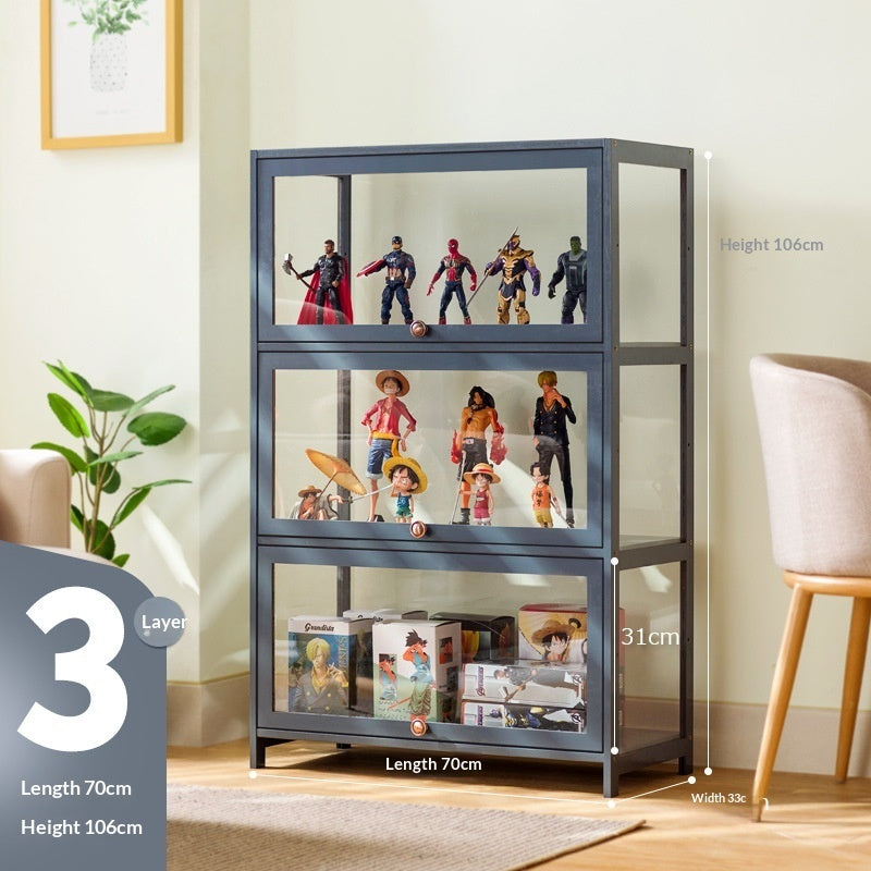 Transparent Dust-Proof Display Cabinet Acrylic Toy Storage Box Bookcase And Shelving Unit