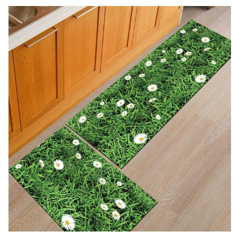 Floor Mats, Non-Slip, Oil-Proof, Household Machine Washable Door Mats, Bathroom, Bathroom, Bedside Rugs
