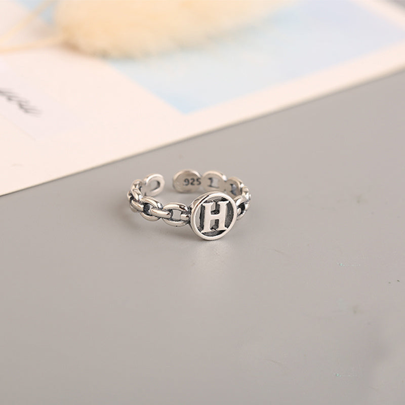H Letter Single Ring