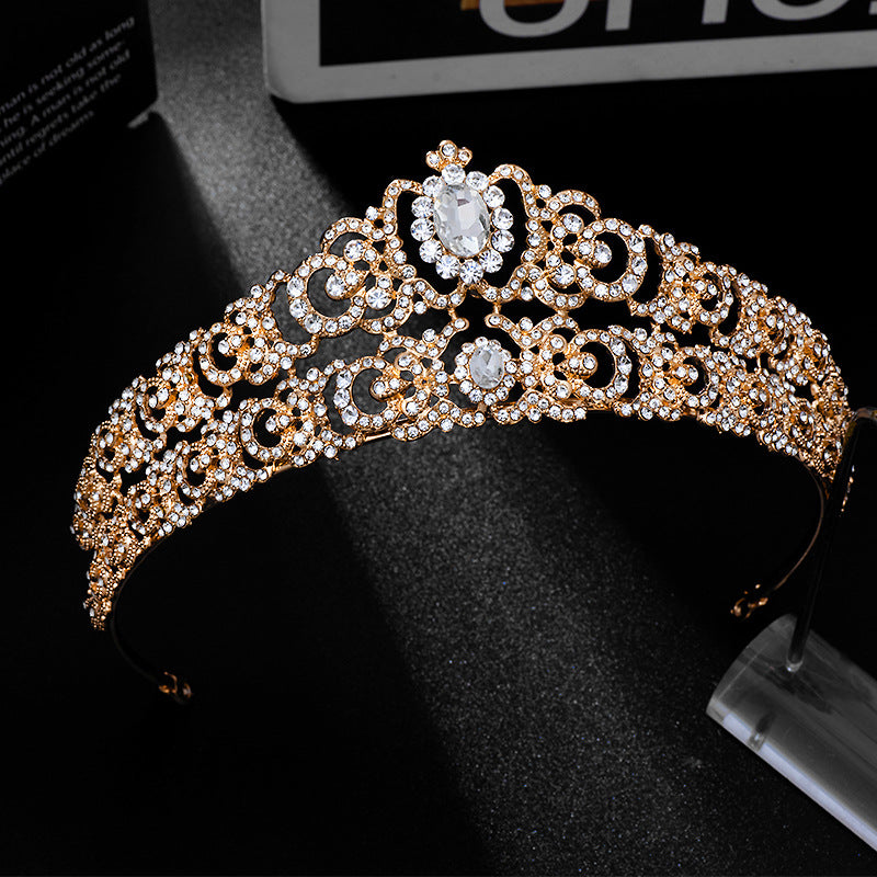 Bridal Headdress Alloy Double Layer Rhinestone