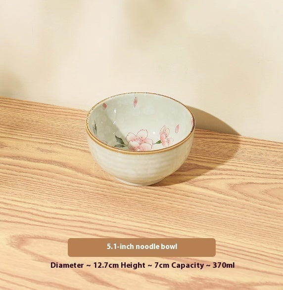 Chinese Style Cherry Blossom Dining Bowl Ceramic