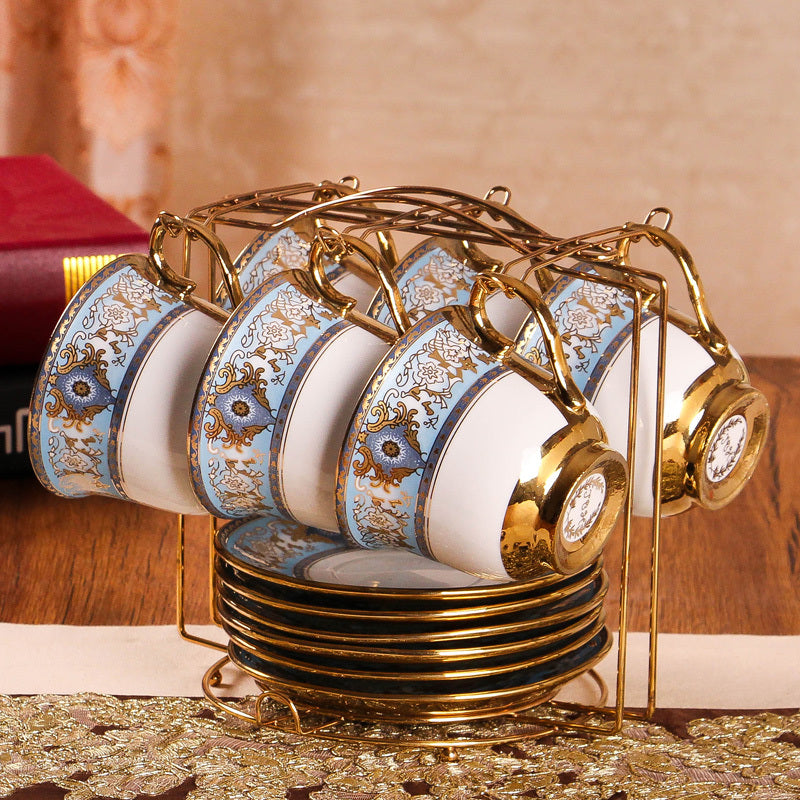 European-Style Bone China Coffee Set British Afternoon Tea Cup Simple Household