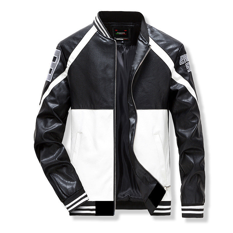 New Men's Casual PU Leather Youth Jacket