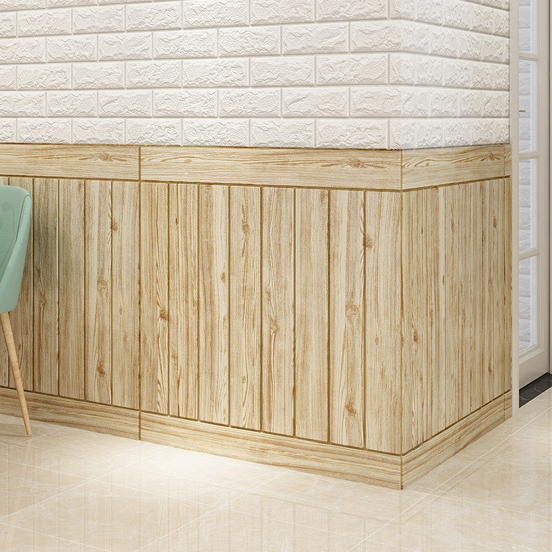 3D Wood-Grain Self-adhesive Wall Stickers