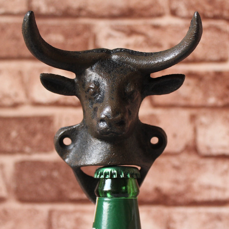 Retro Creative Cast Iron Beer Corkscrew Wall Mounted