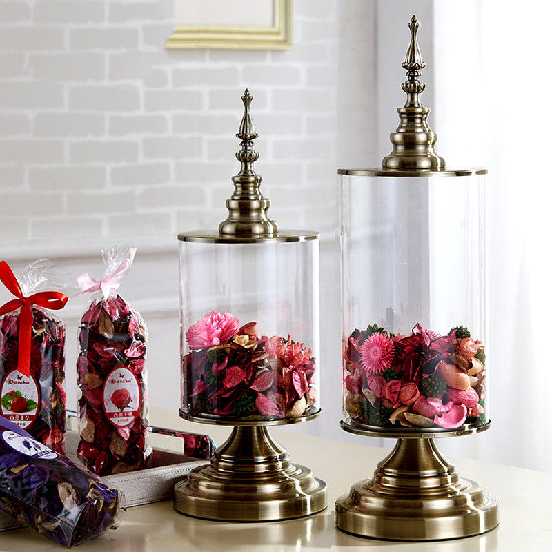 Flower Arrangement Vase Creative Transparent Storage Jar Luxury Decoration Ornaments