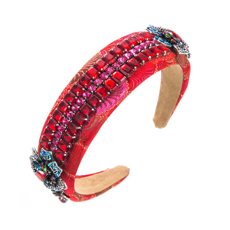 Women's Personalized Floral Heavy-duty Diamond Headband