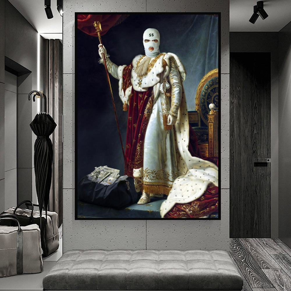 Money Is King Napoleon Wall Art Sea Canvas Painting Decoration