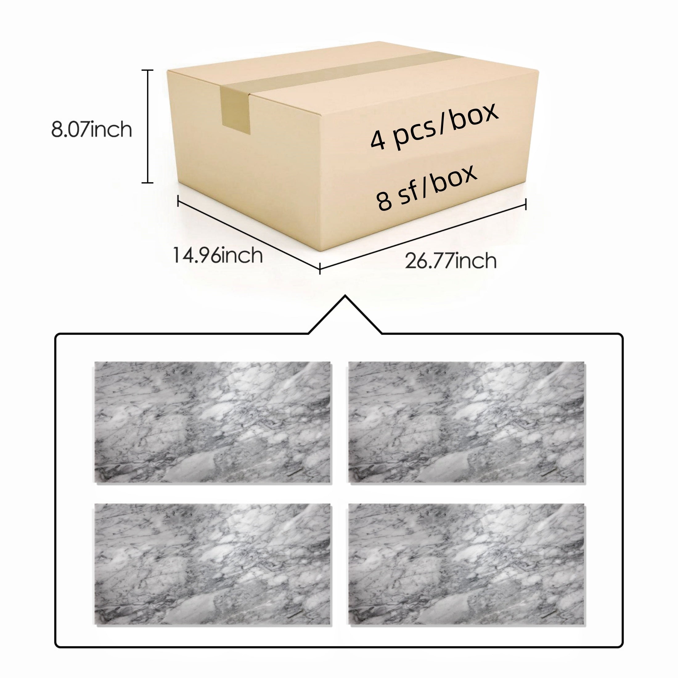 12X24 Inch Carrara Marble, Gray Marble, Natural Marble, For Wall And Floor, Polished Marble Tile