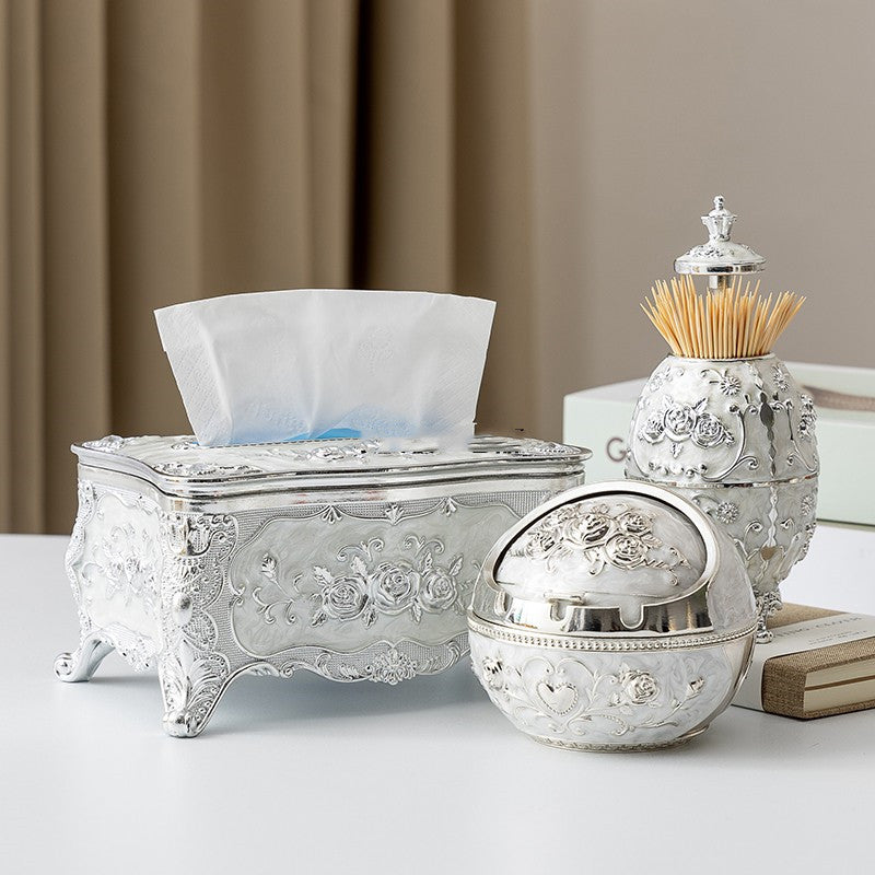 Luxury Plastic Tissue Box Toothpick Holder