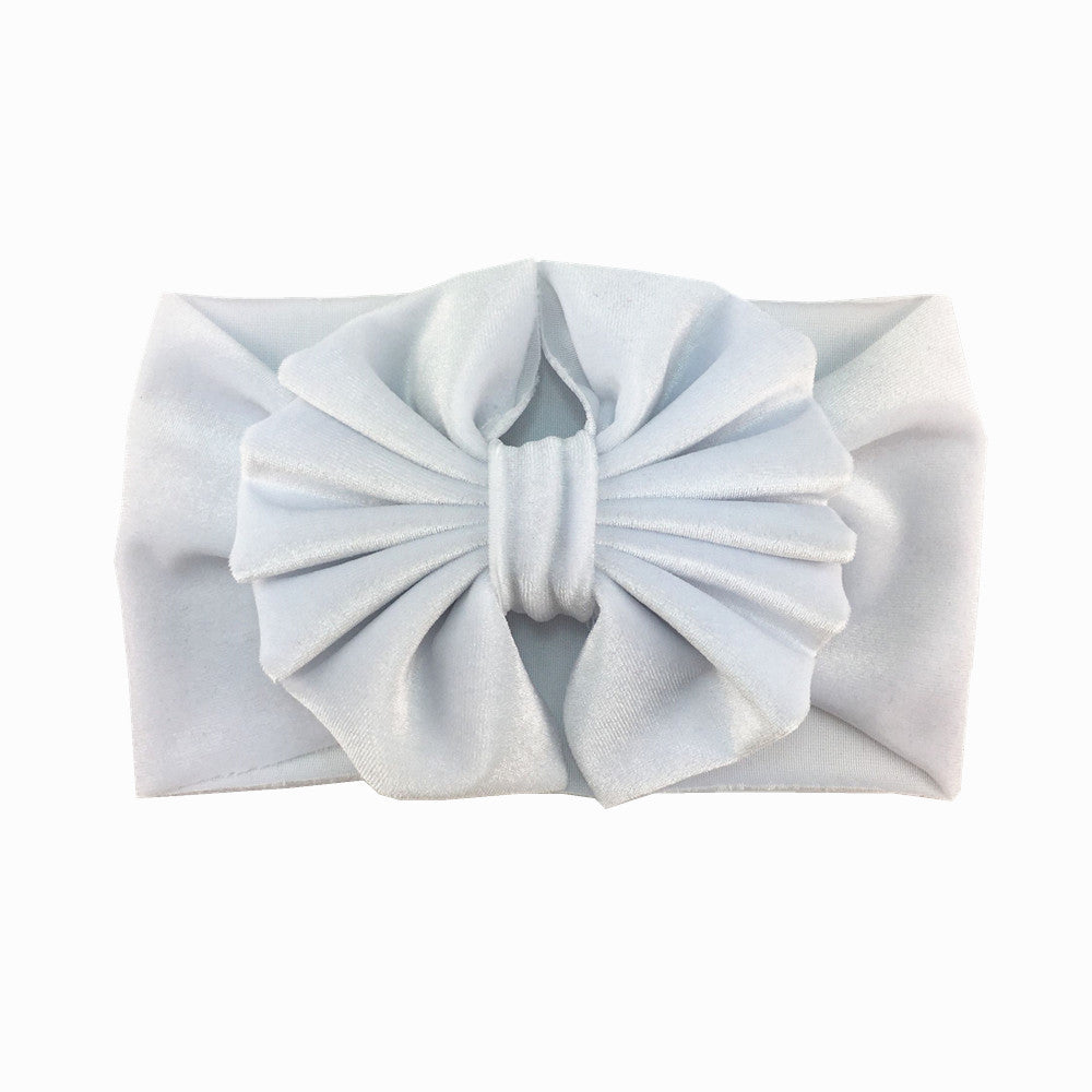Headband Oversized Gold Velvet Bow