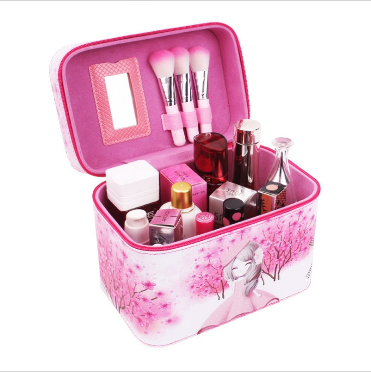 Manufacturer Korean Lovable Hand-Held Cosmetic Bag Waterproof Travel Package Make-Up Toolbox