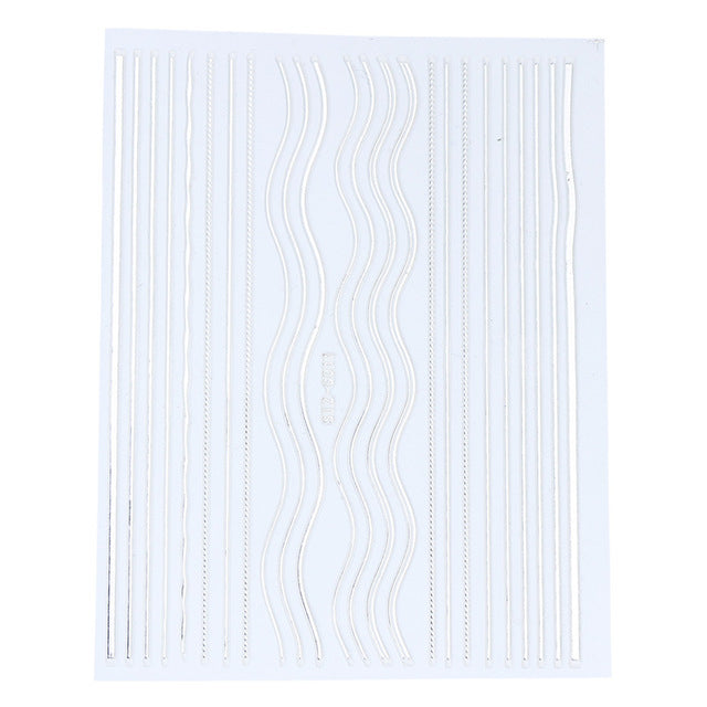 Evergreen Nail Line Stickers Geometric Pattern Nails