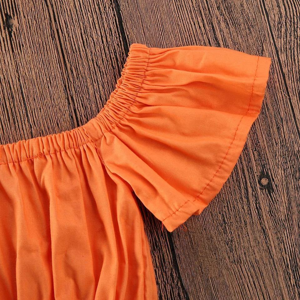 Girl Orange Skirt Suit