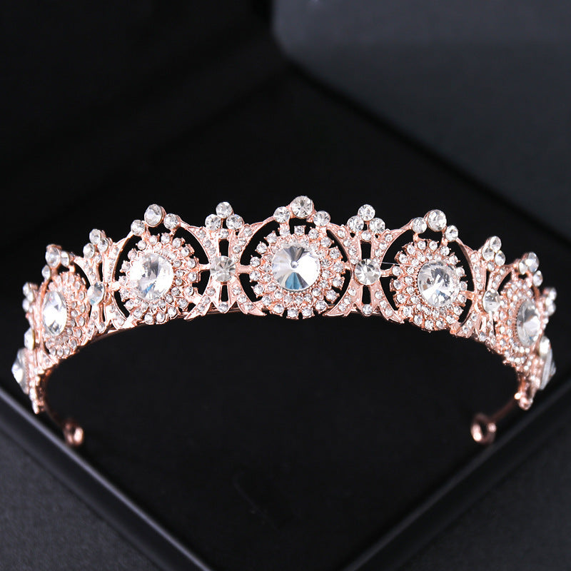Crown Alloy Rhinestone Hair Band Silver
