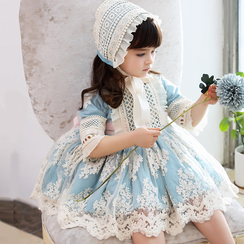 High-End Children's Clothing Girls Princess Luxury Three-Piece Dress
