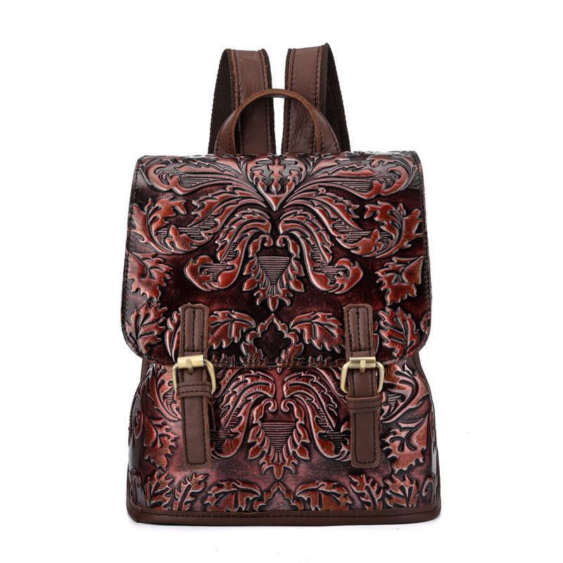 Embossed Vintage Backpack