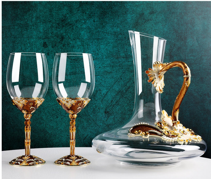 Lead-Free Crystal Red Wine Glass Decanter