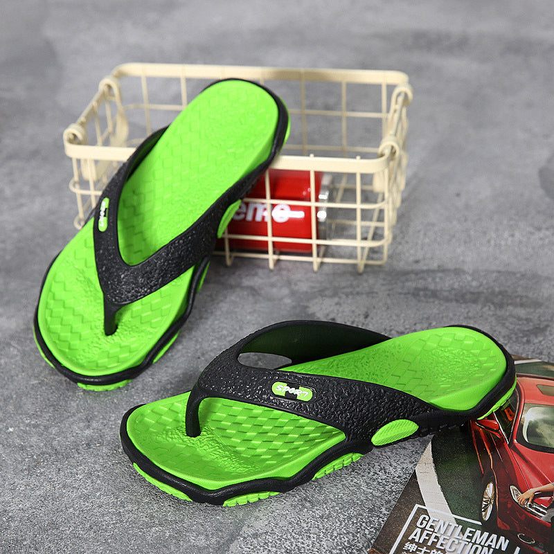 Summer Non-Slip Pinch Sandals and Slippers Summer Personality Flip-Flops Men's Beach Sandals and Slippers Men