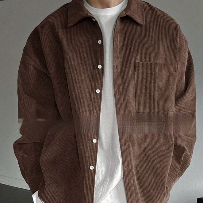 Men's Corduroy Long-Sleeved Casual Shirt