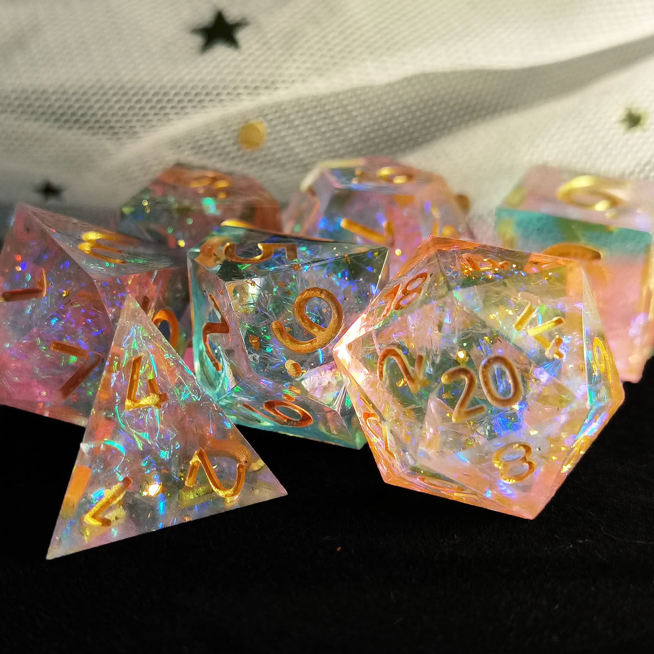 Gradual Blue Dice Prop Toy