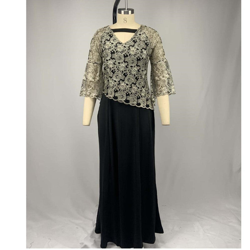 Lace Collage Mermaid Dress