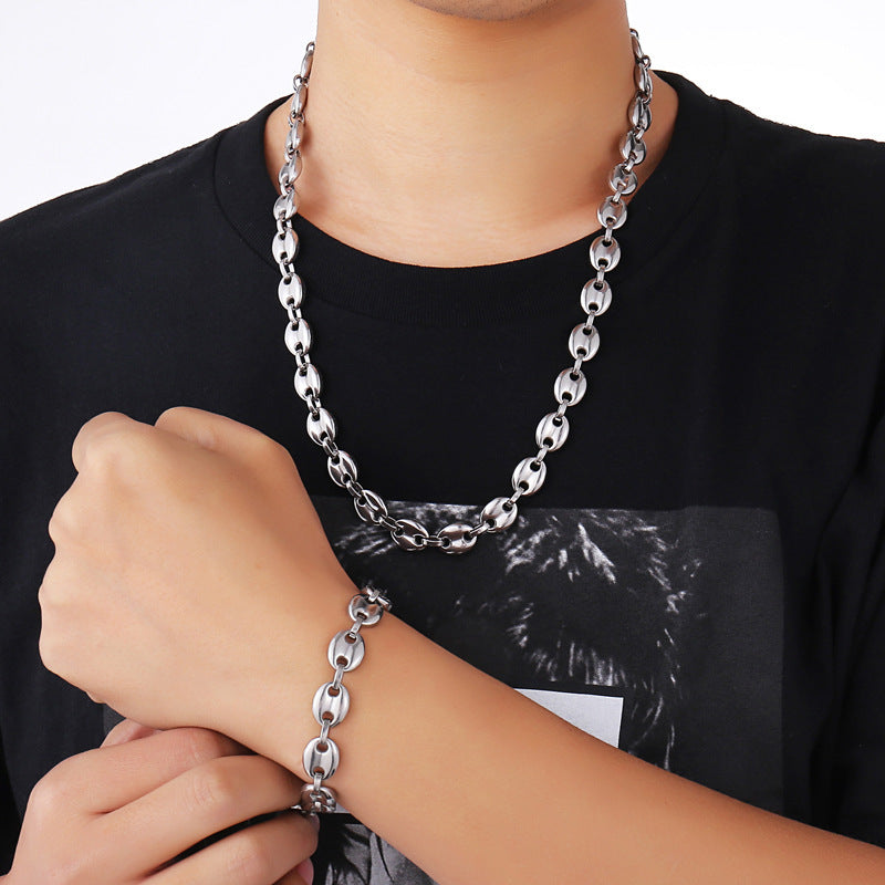 Stainless Steel Coffee Bean Necklace