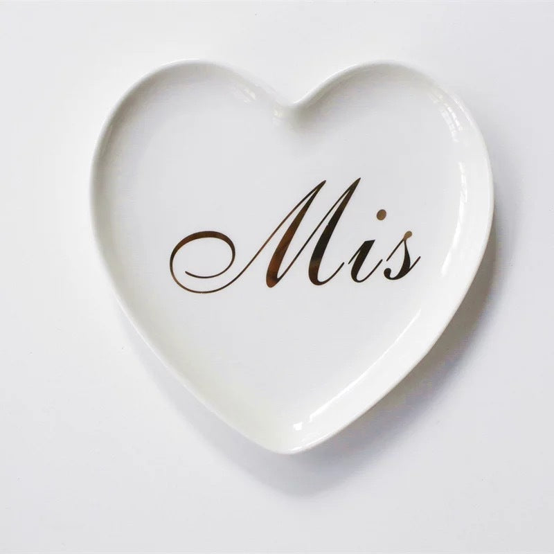 Heart Shaped Breakfast Ceramic Dish