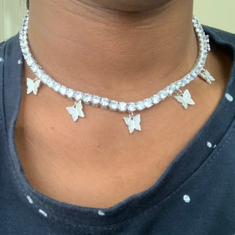 Geometric Rhinestone Necklace