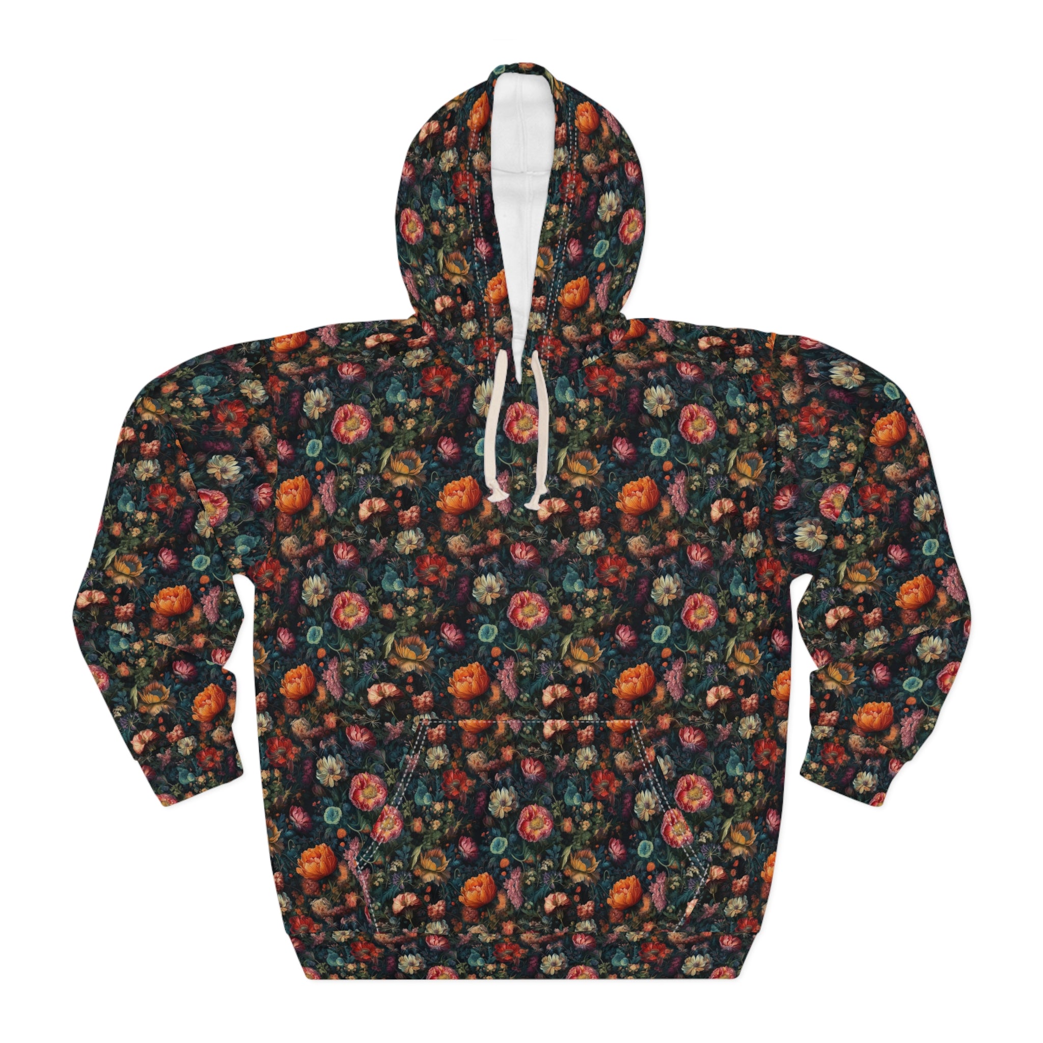 Cozy Floral Print Hoodie for Nature Lovers