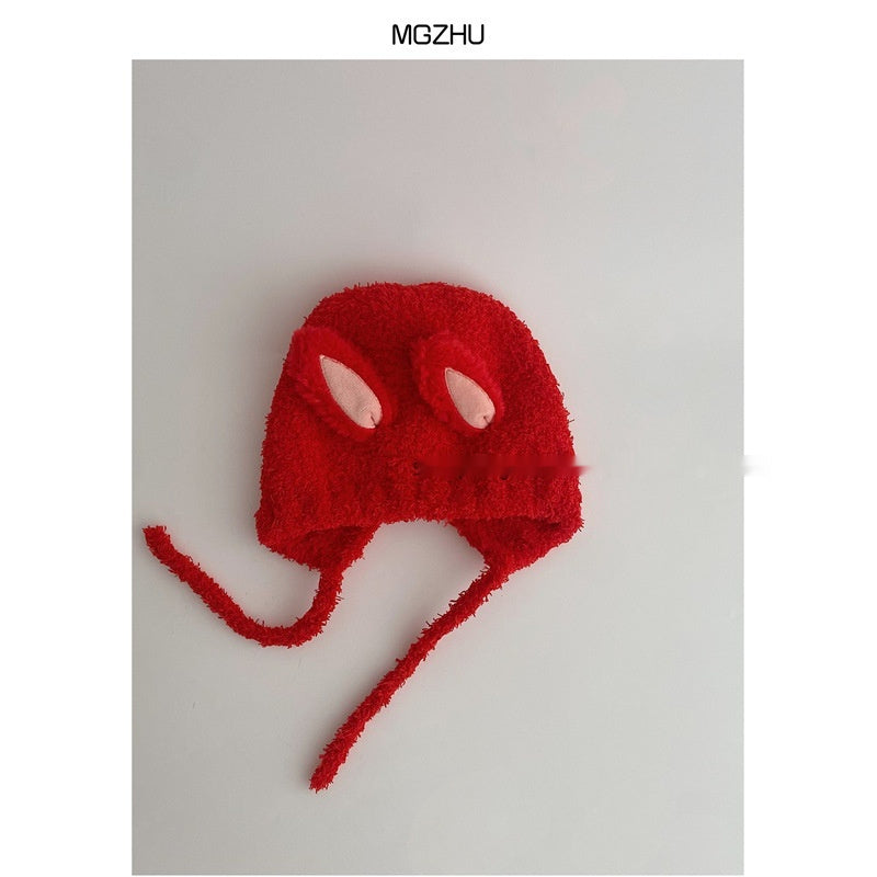 Baby Hat Autumn And Winter Thickening Knitted Hat