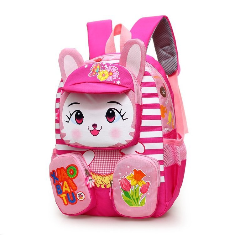 Cute Cartoon Image Of Bunny With Backpack