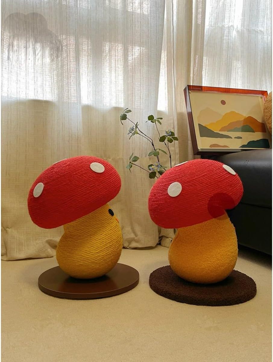 Cat Scratcher Scratch Board Foldable Accordion Design Cardboard Scratch Pad Nest For Indoor Grinding Claw Round Board Corrugated Lounge Cat Furniture Protector For Couch Carpets Sofas Mushroom