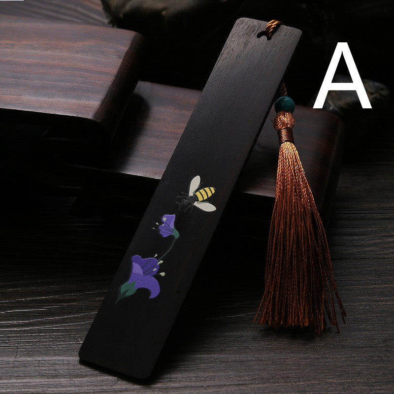 Vintage Creative Purple Ebony Painted Rosewood Bookmark Set