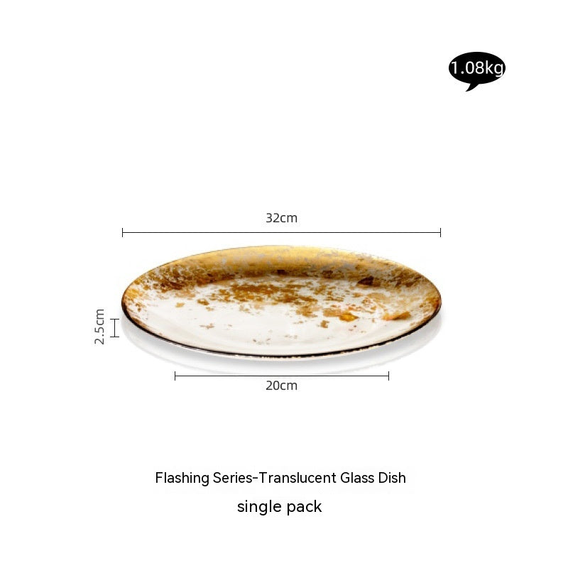 High-End And Fashionable Fruit Plate Large Crystal Glass Plate