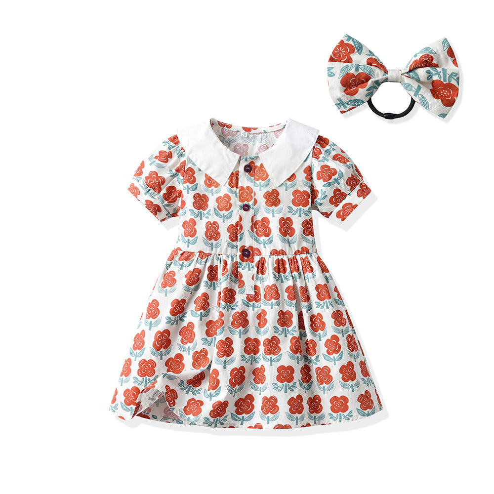 Seaside Holiday Brother And Sister Girl Dress Boy's Clothing Short Sleeve Sister And Brother Fashion