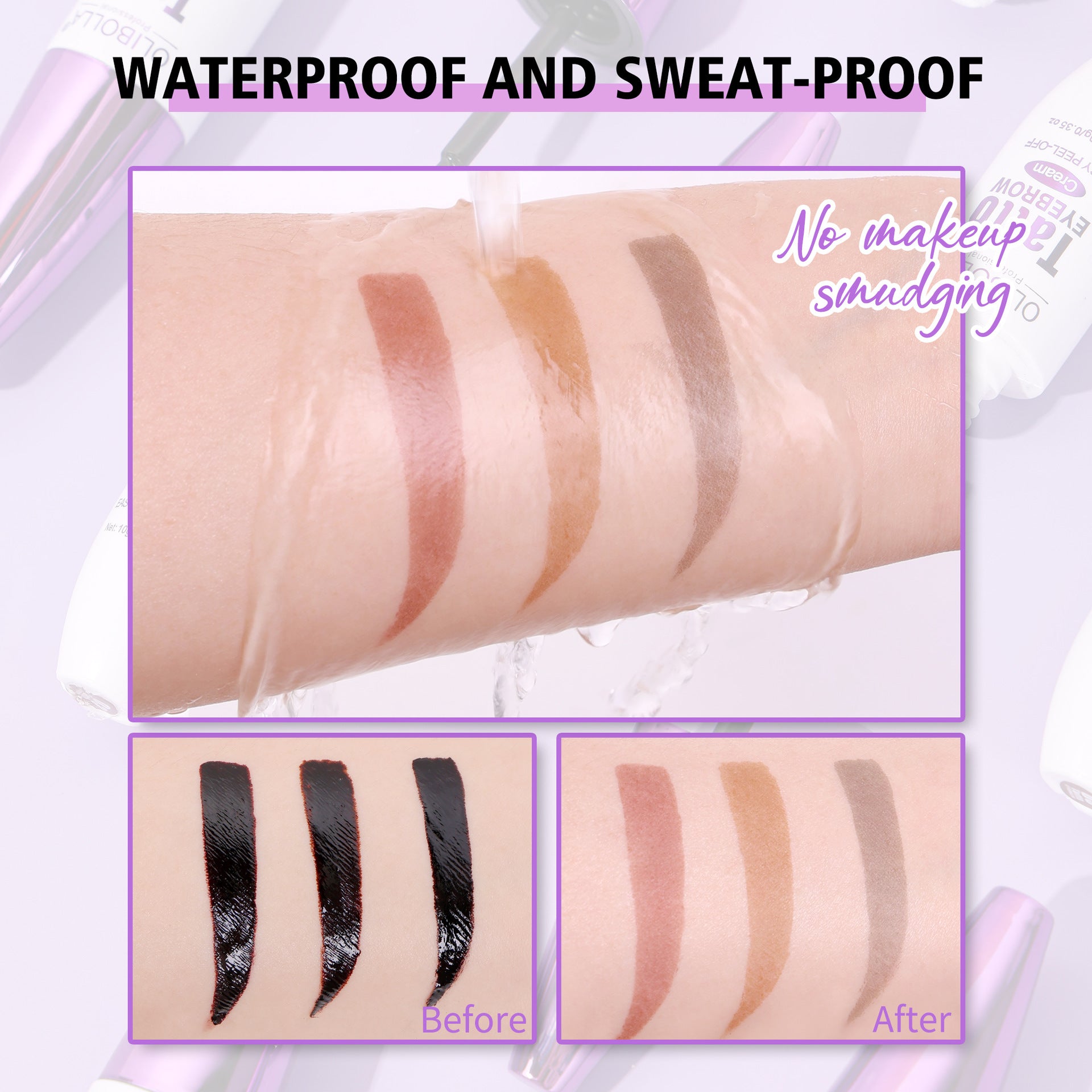 Durable Waterproof Colorfast Semi-Permanent Brow Cream