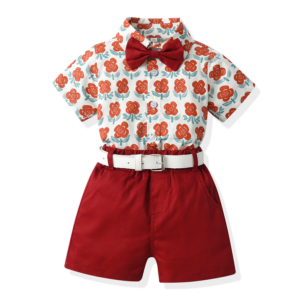 Seaside Holiday Brother And Sister Girl Dress Boy's Clothing Short Sleeve Sister And Brother Fashion