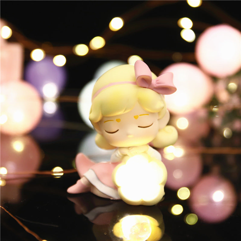 Fantasy Crystal Ball With Lamp For Girls Bedroom Desktop Resin Decoration Ornaments