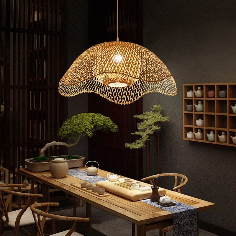 New Chinese Style Bamboo Chandelier Creative B & B Tea Room