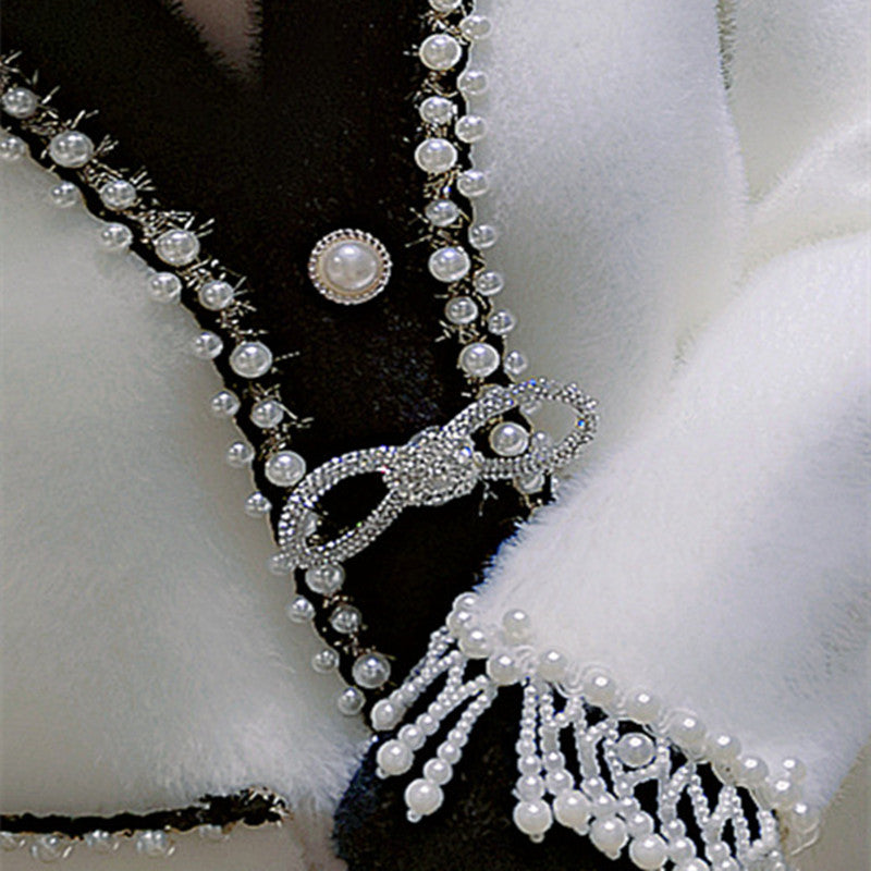 Women's Luxury Heavy Duty Beaded Pearl Fringe Coat