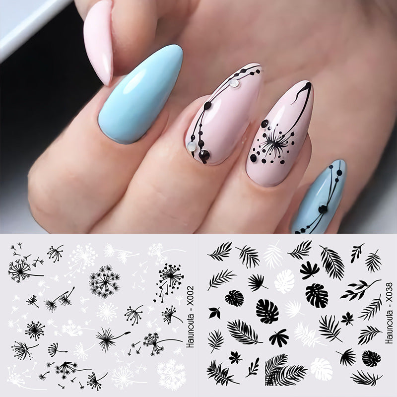 Nail Art Butterfly Sticker Flower Leaf Decal
