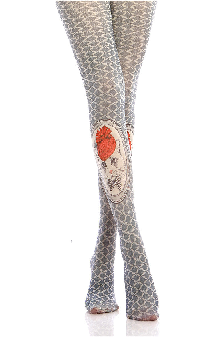 Lolita Cat Printed Pantyhose Personality Girl