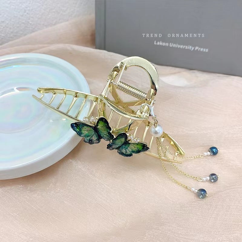 Butterflies With Tassels And Large Hair Clips