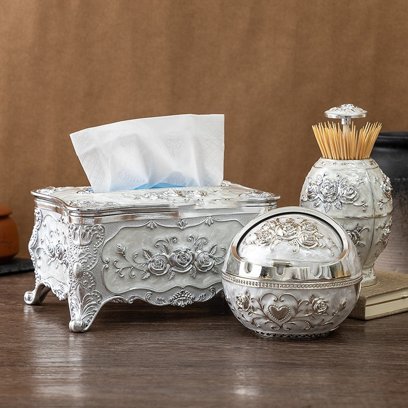 Luxury Plastic Tissue Box Toothpick Holder