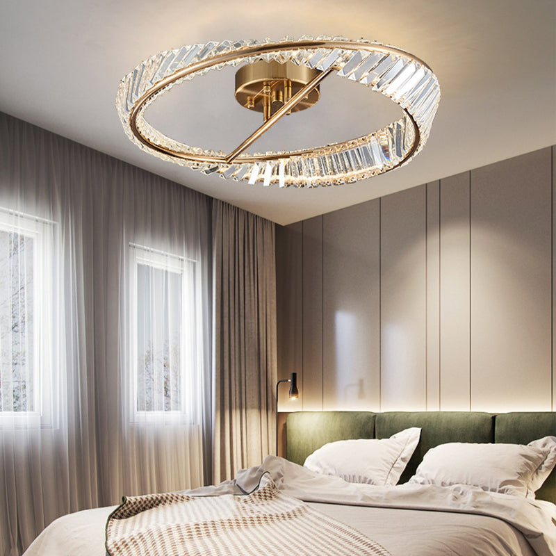 Italian Luxury Crystal Ceiling Lamp Post-Modern Simplicity