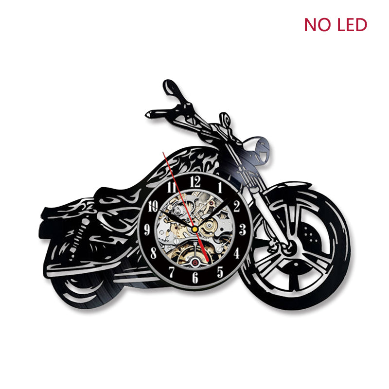 Creative 3D Classic Motorcycle Hollow Clock